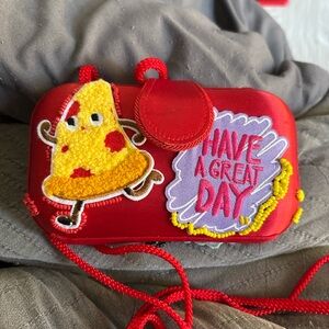 Red Crossbody Bag with custom handmade